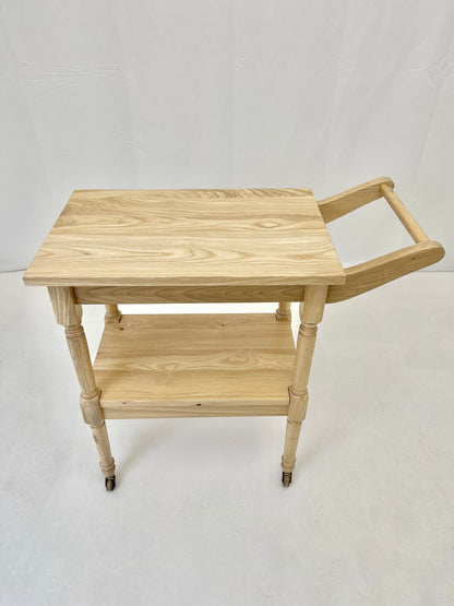 Oak & Post Reclaimed Canadian Ash Service Cart, Serving Cart, French cottage decor, farmhouse , side table, party table, handcrafted, distress wood