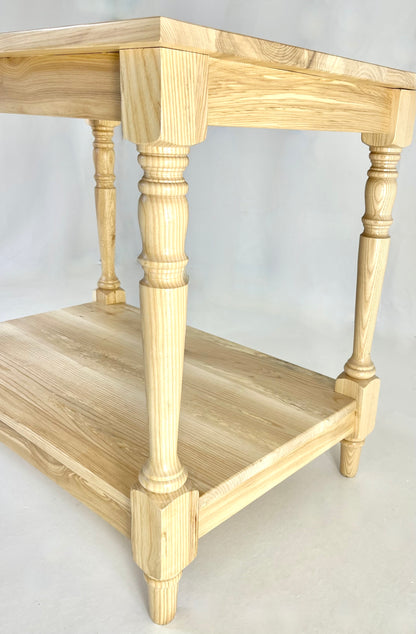 Oak & Post Farmhouse French Cottage Kitchen Island, Kitchen Island, Farmhouse Island, French cottage island,Harvest side  table,Rustic table,Distress table,Solid wood table,Handcrafted furniture