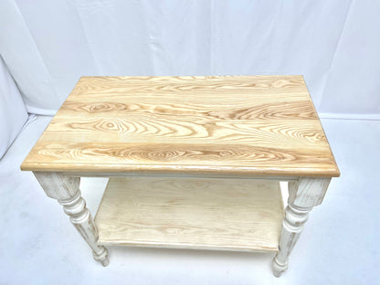 Oak & Post Farmhouse French Cottage Kitchen Island, Kitchen Island, Farmhouse Island, French cottage Island, Harvest Side Table, Rustic Table, Distress Table, Solid Wood Table, Handcrafted furniture