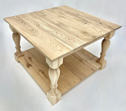 Oak & Post Farmhouse French Cottage Coffee Table, Farmhouse coffee table, chic, boho, vintage, farmhouse table,  French cottage furniture ,Harvest dining table, Rustic table, Distressed dining table, Handcrafted furniture,