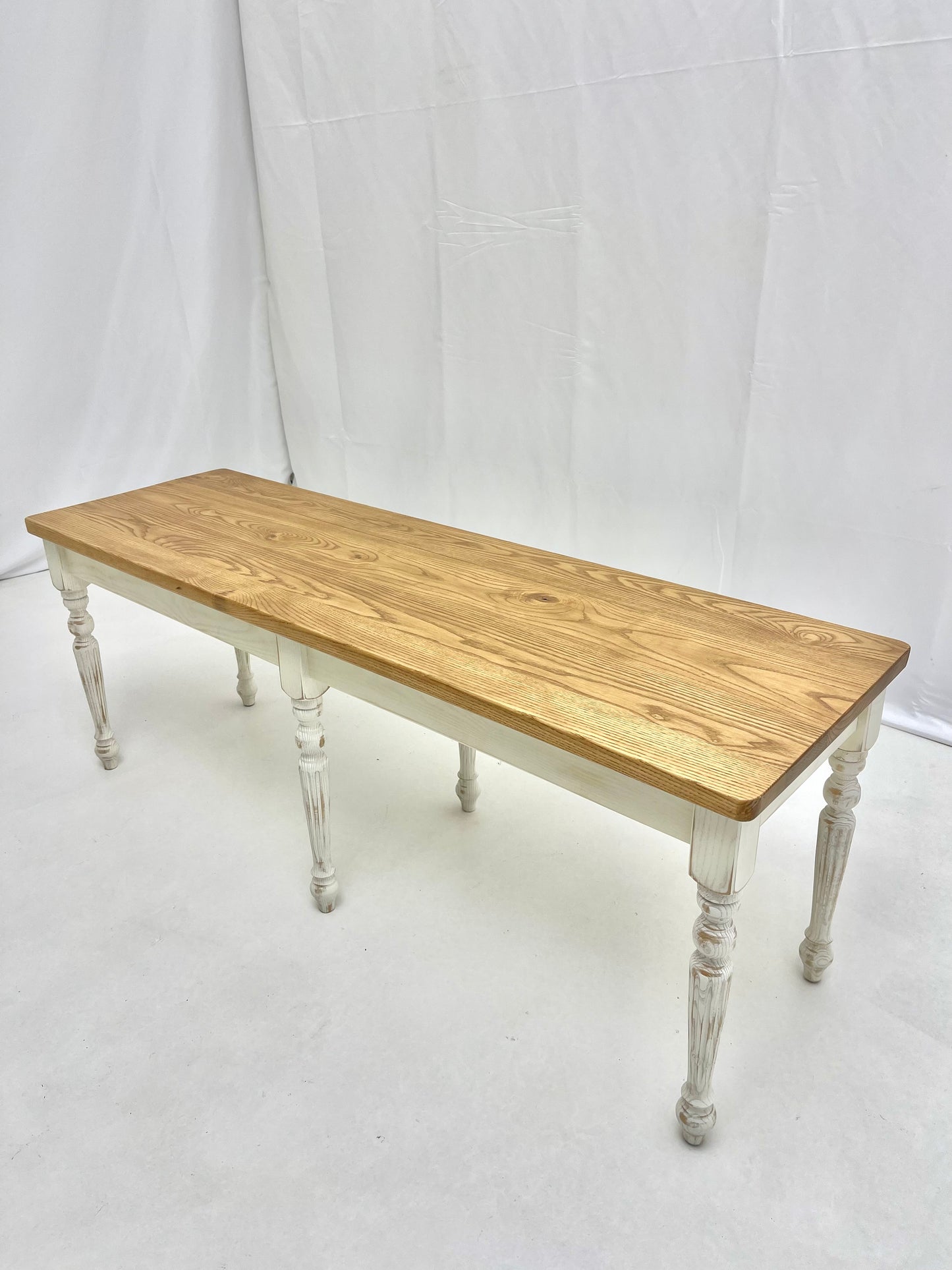 Oak & Post Rustic Farmhouse Dining Table Bench, Bench, wooden distress bench, bench for dining table, French cottage bench, farmhouse bench