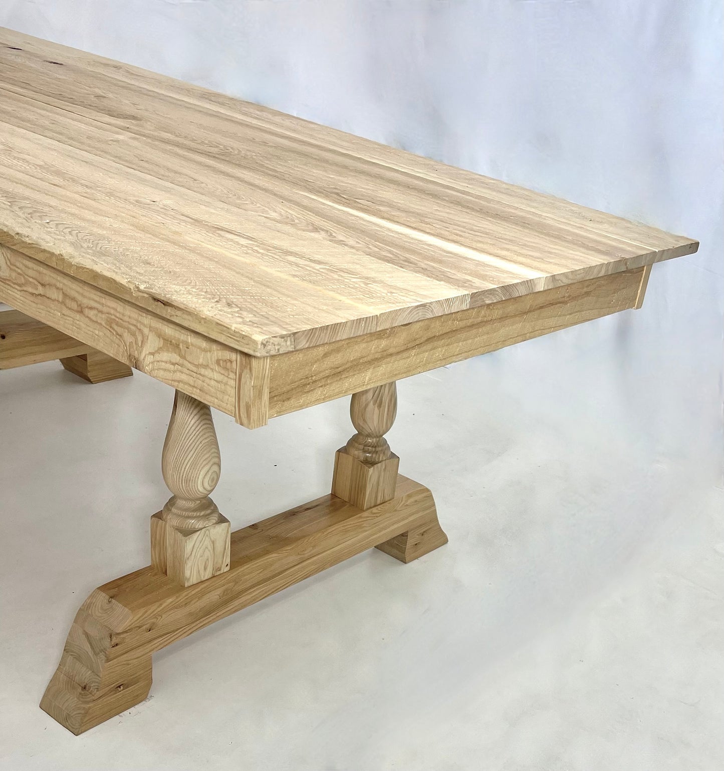 Oak & Post Monastery Farmhouse French Cottage Dining Table, Farmhouse table,  French cottage furniture, monastery table, vintage, Monastery table, Harvest dining table, Rustic table, Distressed dining table, Handcrafted furniture, Cottage