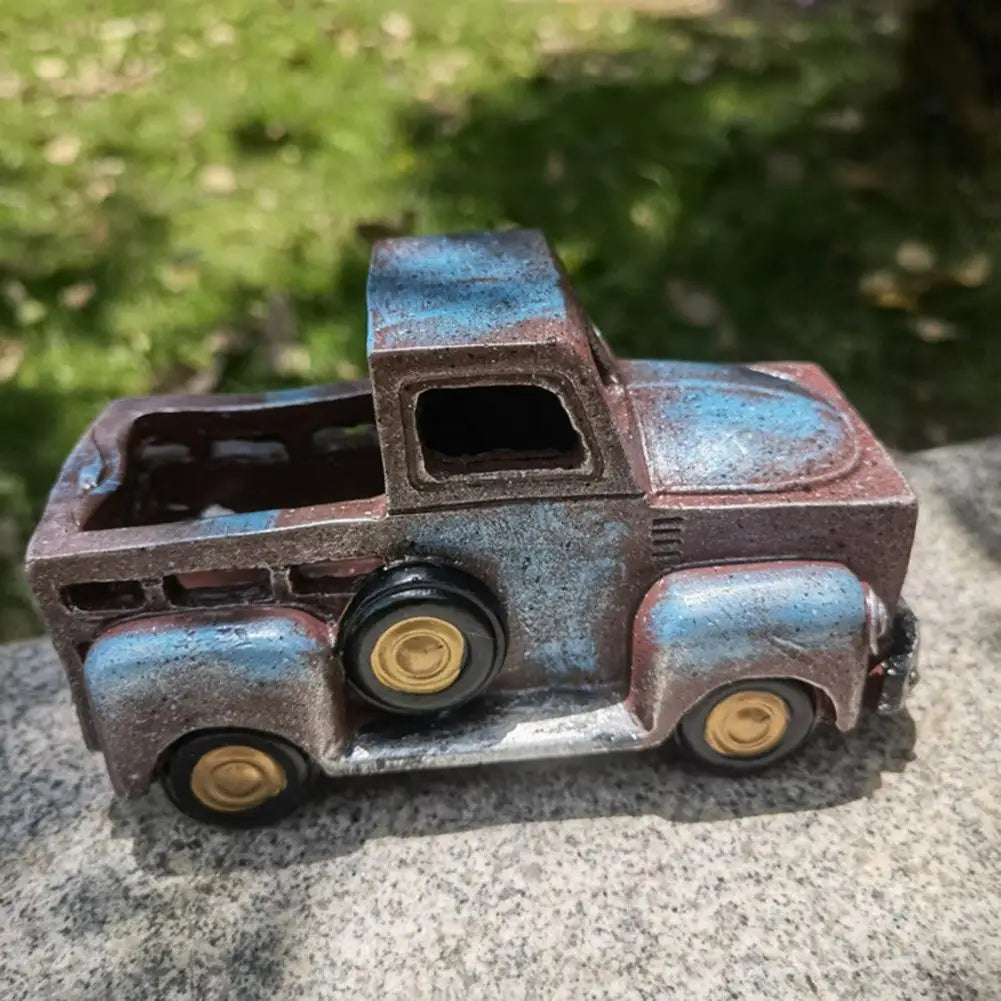 Vintage Farmhouse Truck Planter - Rustic Flower and Succulent Holder