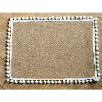 2 PCS Braided Jute Placemats - Heat Resistant Farmhouse Table Mats