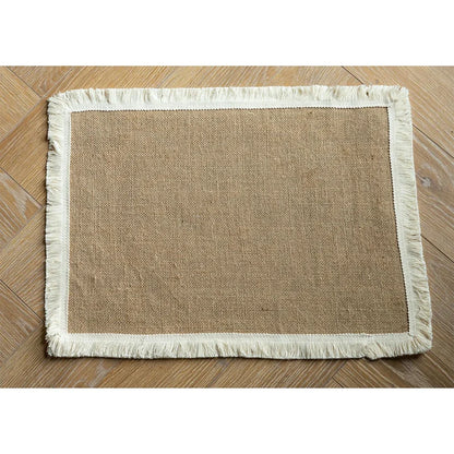 2 PCS Braided Jute Placemats - Heat Resistant Farmhouse Table Mats