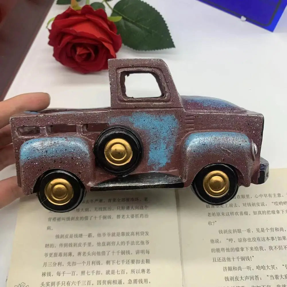 Vintage Farmhouse Truck Planter - Rustic Flower and Succulent Holder