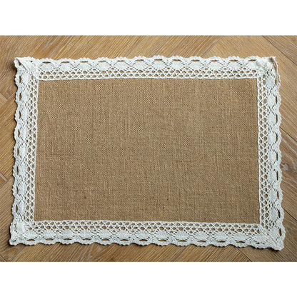 2 PCS Braided Jute Placemats - Heat Resistant Farmhouse Table Mats