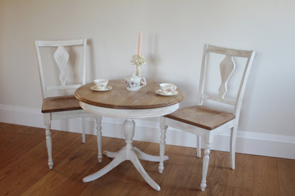 This French cottage style coffee table is hand crafted by Canadian Amish/Mennonite craftsman. Made out of reclaimed ,rustic, natural Canadian hardwood ash. This timeless vintage design combine new and old style. Unique wire brushed ,distressed and organic finish it is easy to maintain and is our statement that we are supporting natural wood beauty.