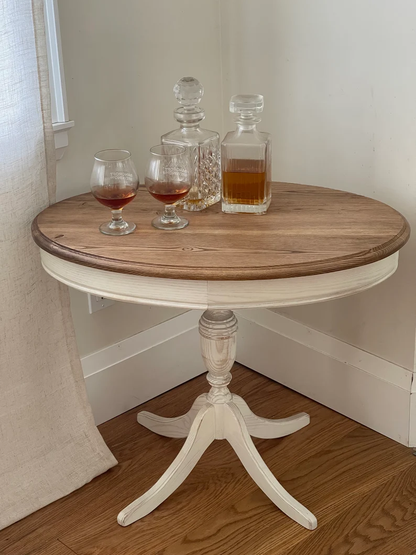 Oak & Post Oval French Country Farmhouse End Table