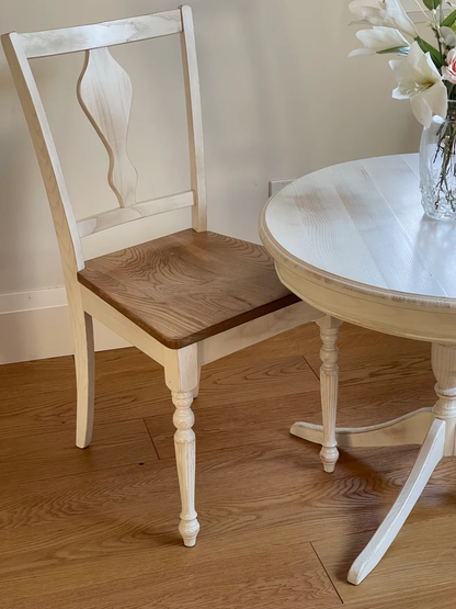 Oak & Post Oval French Country Farmhouse End Table