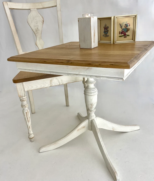 Oak & Post Square French Country Farmhouse End Table