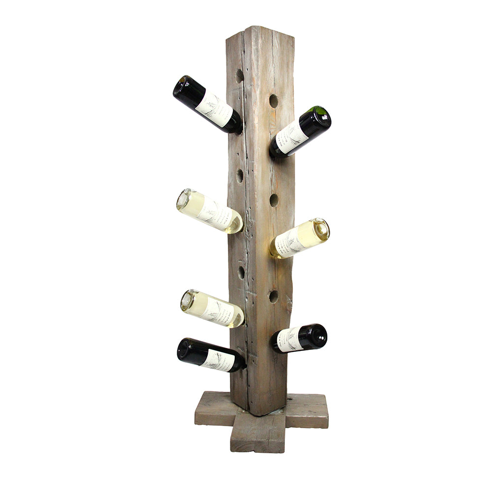 Our wine racks are made from a single beam of reclaimed barn wood, salvaged from a 90 year old barn in Ontario. The unique design features a tilt that creates the ideal storing conditions for any wine. Your rack can be displayed in a living or dining area for easy access, and will add a rustic charm to your decor.